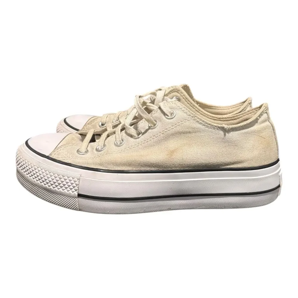 Converse Chuck Taylor Platform Women’s Size 7.5 Cream White Athletic Sneakers